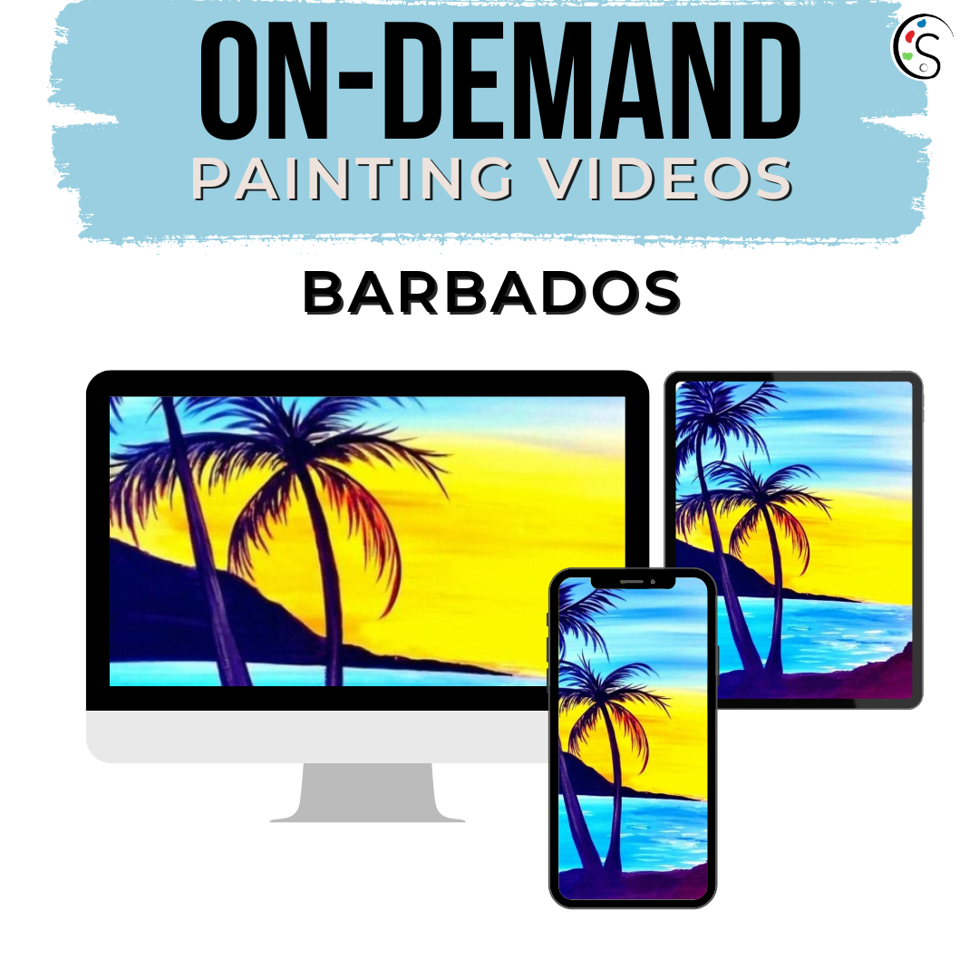 On Demand Videos - Pre-recorded Sip and Paint Caribbean