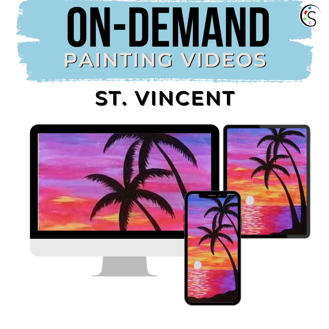 On Demand Videos - Pre-recorded Sip and Paint Caribbean