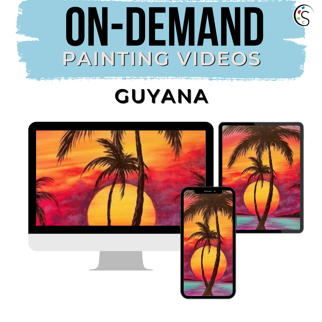 On Demand Videos - Pre-recorded Sip and Paint Caribbean